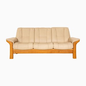 Windsor Leather Three Seater Beige Sofa from Stressless