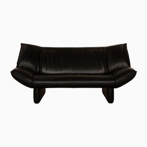 Tango Leather Two Seater Black Sofa from Leolux
