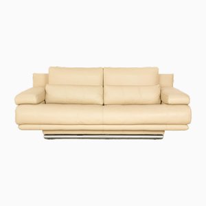 6500 Leather Two Seater Cream Sofa from Rolf Benz
