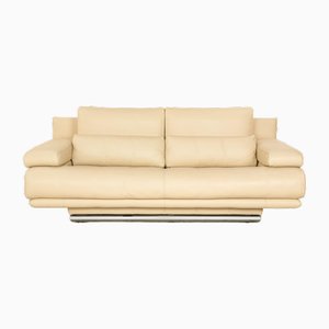 Cremefarbenes 6500 2-Sitzer Ledersofa von Rolf Benz