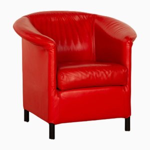 Red Aura Leather Armchair from Wittmann