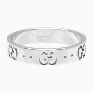 Icon White Gold Band Ring from Gucci