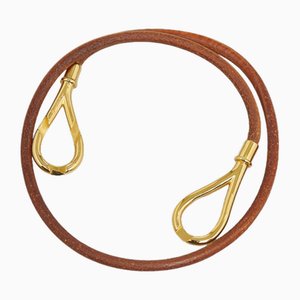 Jumbo Choker Bracelet in Leather from Hermes