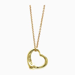 Yellow Gold Open Heart Pendant Necklace from Tiffany & Co.