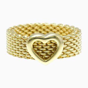 Yellow Gold Somerset Mesh Ring from Tiffany & Co.