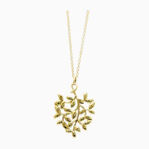 Yellow Gold Olive Leaf Necklace from Tiffany & Co.