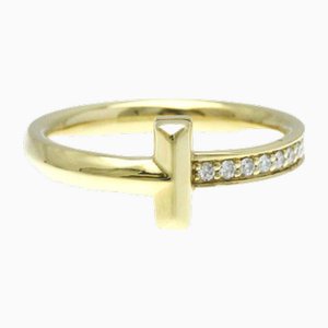 Yellow Gold T One Narrow Diamond Ring from Tiffany & Co.