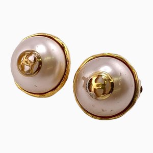 Gold 28 Coco Mark Earrings from Chanel, Set of 2