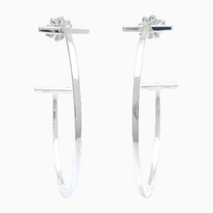 Silver T-Wire Hoop Earrings from Tiffany & Co., Set of 2