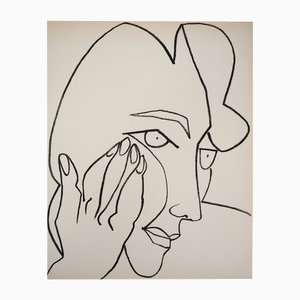 Françoise Gilot, Femme Pensive, 1950er, Lithographie