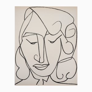 Françoise Gilot, Retrato de mujer tímida, años 50, Litografía
