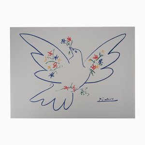 Pablo Picasso, Dove with Flower Branches, Lithograph