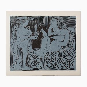 Pablo Picasso, Two Women with a Perfume Bottle, 1962, Lithograph