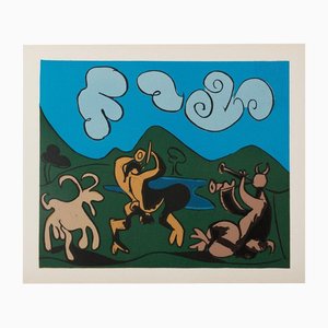 Pablo Picasso, Fauns and Goat, 1962, Lithograph