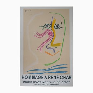 Pablo Picasso, Tribute to René Char, 1969, Lithograph