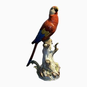 Large Meissen Red Parrot