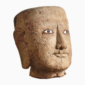 Antique Burmese Carved Puppet Head