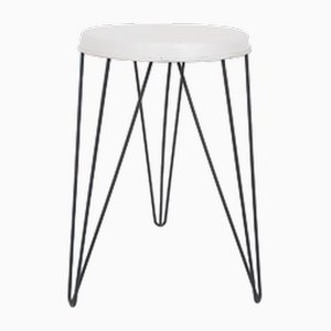 Taburete de metal atribuido a Tjerk Reijenga para Pilastro, Países Bajos, 1966
