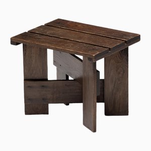 Mesa auxiliar Crate atribuida a Gerrit Rietveld, Países Bajos, años 30