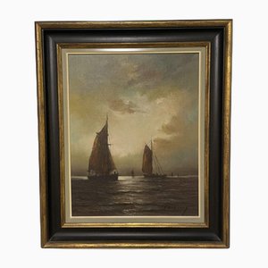 Seascape, Oil on Canvas, Framed