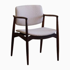 Armlehnstuhl aus Palisander & Bouclé von Erik Buch für Ørum Møbelfabrik, 1960er