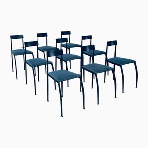 Postmodern Lolly Dining Chair Set from Fly Line, Italy, 1980s, Set of 9