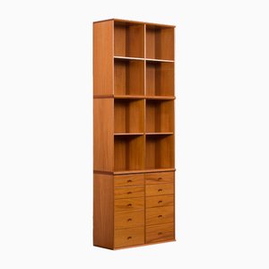 Mid-Century Modular Bookcases in Cherry Wood in the style of Mogens Koch, Denmark, 1970s, Set of 3