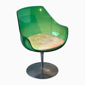 Green Champagne Chairs by Estelle and Erwin Laverne for New Forms, 1957, Set of 2