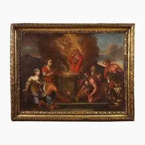 Italian Artist, Religious Scene, 1720, Oil on Canvas, Framed