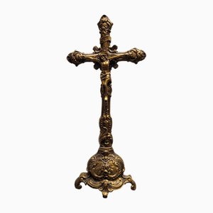 20th Century Altar Cross in Bronze, Spain