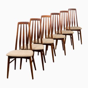 Chaises de Salle à Manger Eva en Palissandre par Niels Koefoed pour Koefoeds Hornslet, Danemark, 1960s, Set de 6