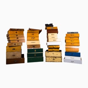 Cassettiera in metallo, plastica e legno