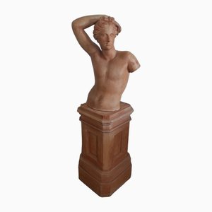 Artiste Italien, Statue Figurative, 19ème Siècle, Terre Cuite