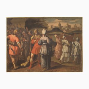 Italian Artist, Large Figurative Scene, 1730, Oil on Canvas, Framed