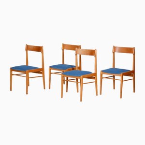 Mid-Century Beech Dining Chairs attributed to Dyha Brno, 1950s, Set of 4