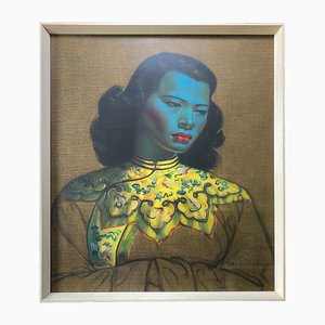 Vladimir Tretchikoff, The Chinese Girl, Impresión, años 60, enmarcado