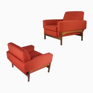 Set of Wooden Kiushu Armchairs by Sergio Saporiti for Fratelli Saporiti, 1961