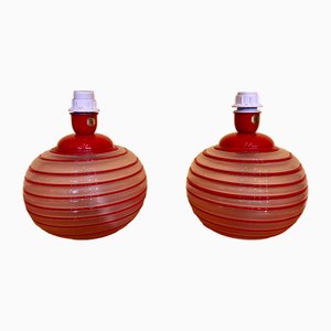 Blown Murano Glass Table Lamps from Da Vinci, 1970s, Set of 2