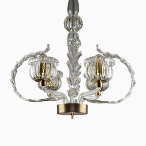 Murano Glass 4 Light Chandelier from Barovier & Toso, 1930s