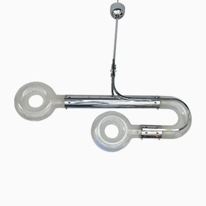 Lampadario in vetro di Murano attribuito ad Aldo Nason per Mazzega, Italia, anni '70