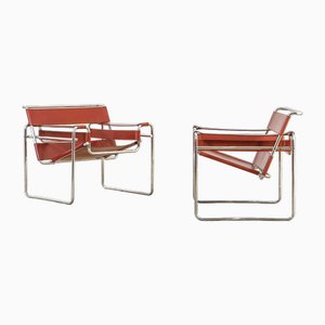 Armchairs Mod. Wassily by Marcel Breuer for Gavina, 1940, Set of 2