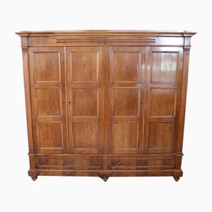 Large Antique Wardrobe in Walnut, Late 19th Century