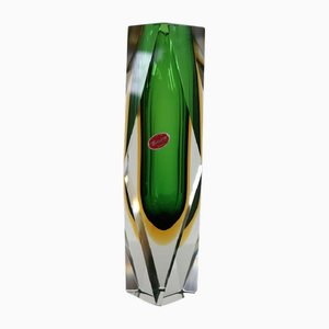 Green Murano Glass Vase by Flavio Poli for A. Mandruzzato, 1960s