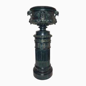 Colonne et Pot de Fleurs par Johann Peter Gréber, Set de 2