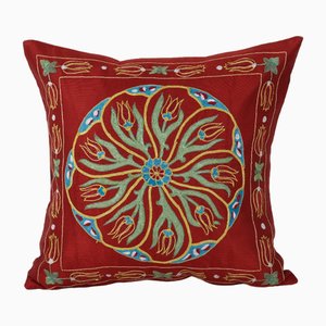 Embroidered Suzani Pillow Cover, 2010s