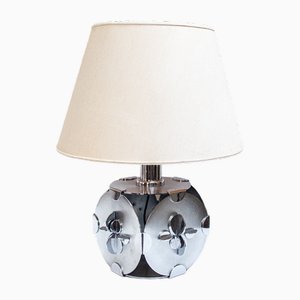 Space Age Sculptural Steel Table Lamp, 1970s