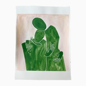 Waleria Matelska, Abrazado XII, 2022, Acrílico sobre papel