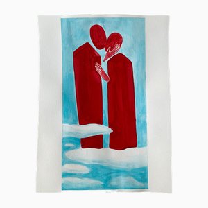 Waleria Matelska, In the Clouds, 2022, Acryl auf Papier
