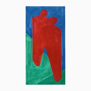 Waleria Matelska, Red Strangers, 2023, Acrilico su carta