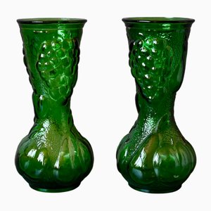 Green Glass Carafe from Empoli, 1960s, Set of 2